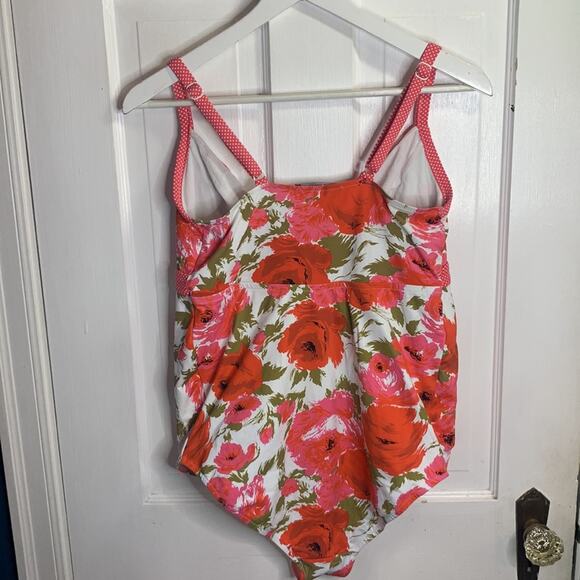 Pez D’or Barcelona Floral White Pink One Piece Maternity Swimsuit W-540 Size L - Picture 8 of 8